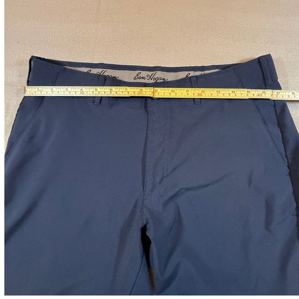 Ben Hogan Performance Golf Pants Mens 34x30 Navy Blue Stretch Flat WT4475 2288